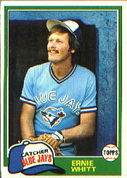 1981 Topps Baseball Cards      407     Ernie Whitt